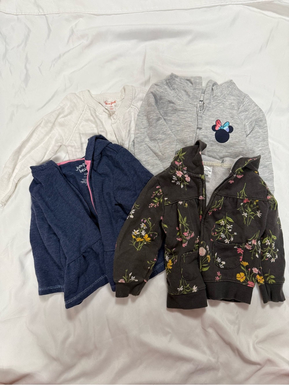 Children's Floral Black Zip Hoodie - Unknown Brand